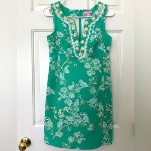 Lilly Pulitzer Adelia Dress - Beautiful Beaded Detail - Size 0